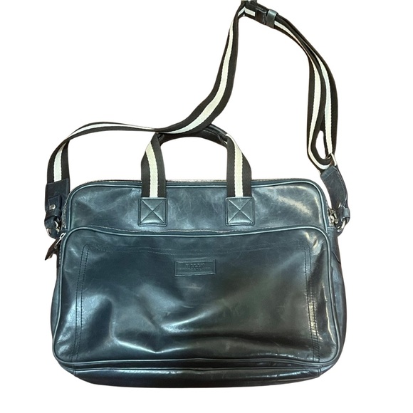 Bally Switzerland Leather Laptop Messenger bag - Picture 1 of 8